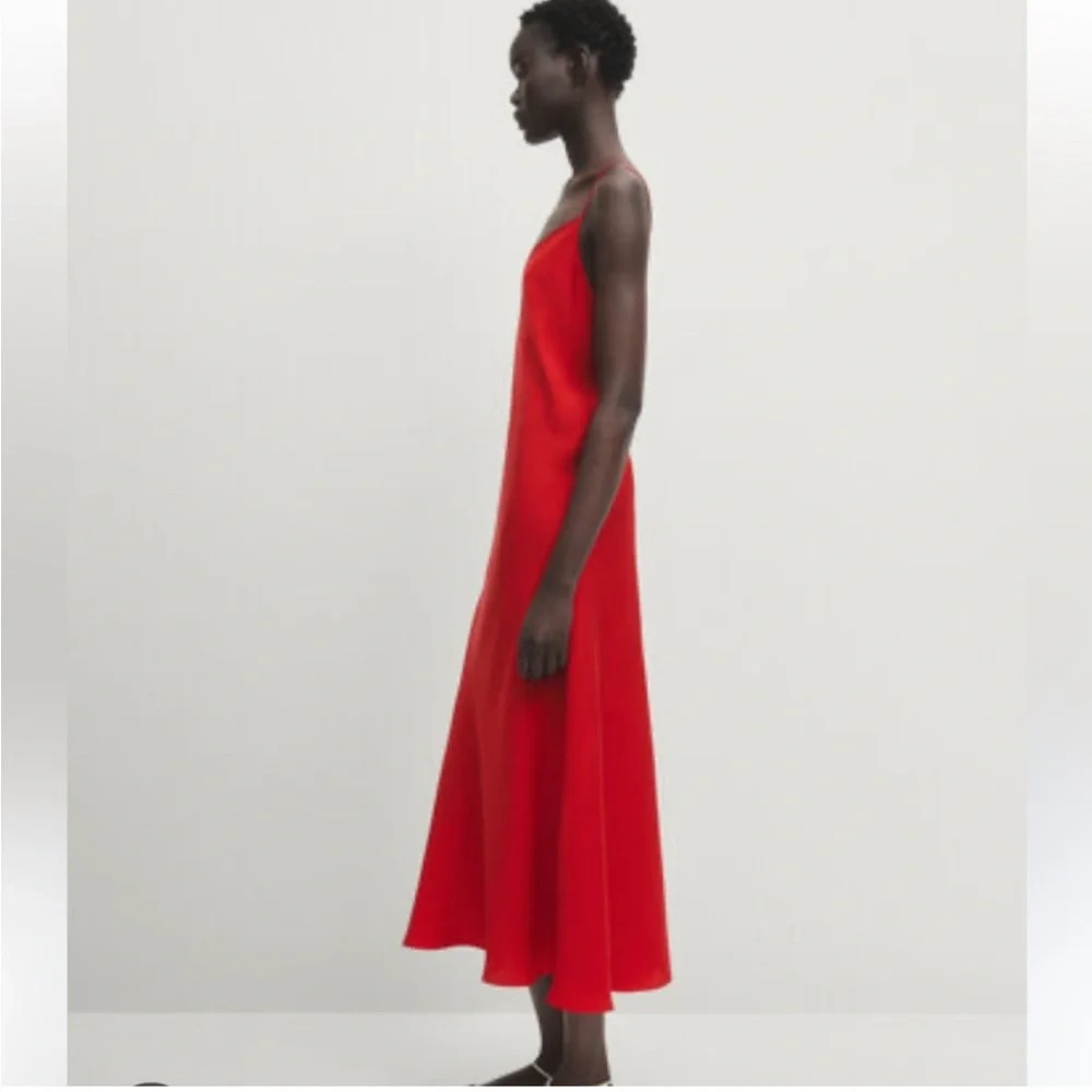 Massimo Dutti NWT satin red camisole dress - Picture 4 of 4